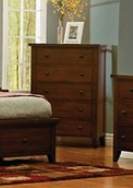 lot 160 image: John Boyd Designs Del Prado Collection 5 Drawer Chest - Madeira Wood