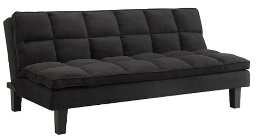 lot 161 image: Allegra Pillow-Top Futon - Black
