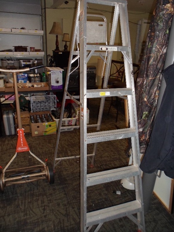 lot 57 image: 6 Werner Metal Household Ladder