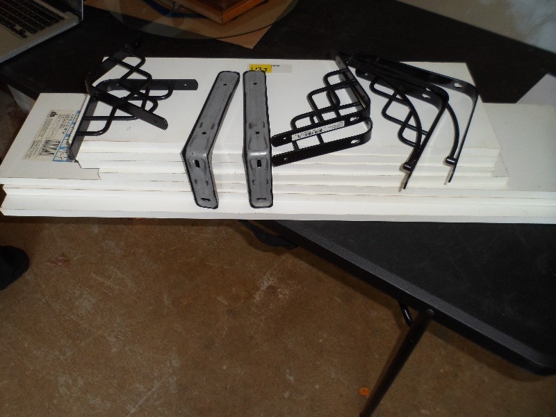 lot 133 image: Lot of White Shelving
