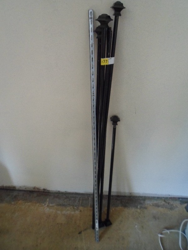 lot 177 image: Curtain Rods & Wall Shelf Hangers