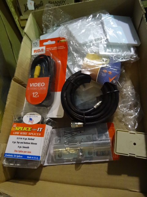 NEW Hardware Lot incl. LBW Wire Splices, Heavy Duty Barrel Bolt, Face Plates, S-Video Cable, Coax Cable