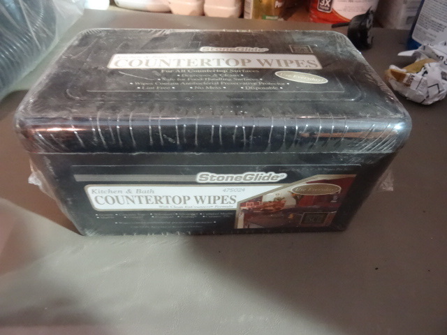 NEW Qty 6 Boxes Stone Glide Countertop Wipes Safe for All Countertops. 50 per box 7x9 in ea