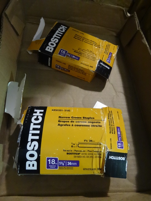 NEW Qty 2 Boxes Bostich Narrow Crown Staples 18ga 1-38 in pn SX50351-38G approx 3000 per box