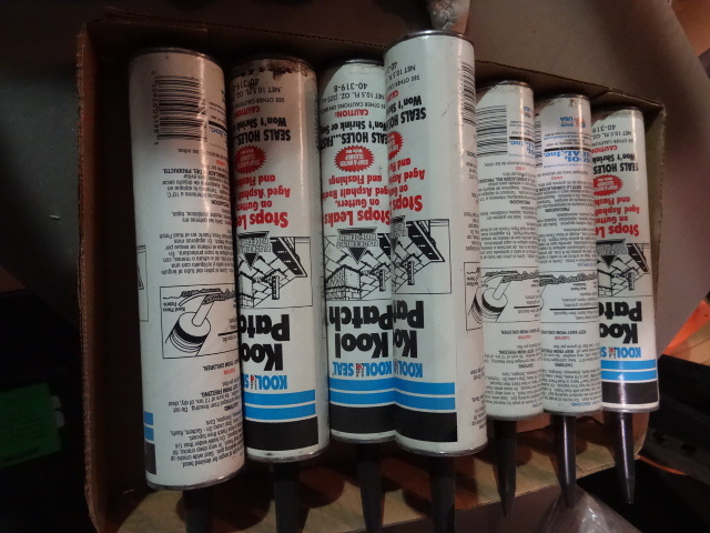 NEW Qty 10 Tubes Kool Patch Black Fibered Roof Cement 10.5 oz ea