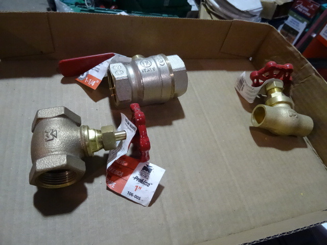 NEW Qty 3 Solid Brass Valves
