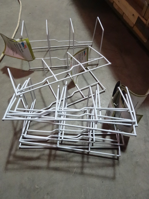 NEW Qty 5 White Plate Racks