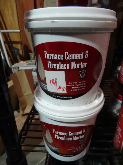 New Qty 5 Cans Furnace Cement and Fireplace Mortar 4 x qt and 1 x 2 pt