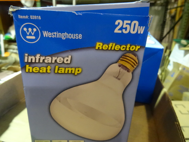 NEW Qty 3 Westinghouse 250 watt Infrared heat Lamp