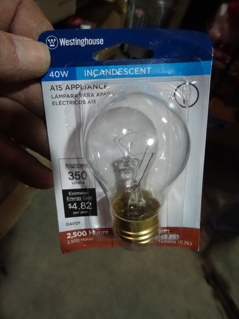 NEW Qty 6 Westinghouse A15 40 watt Appliance Bulbs