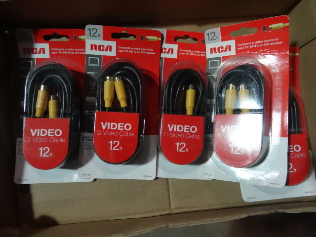 NEW Qty 5 RCA 12 ft S-Video Cable