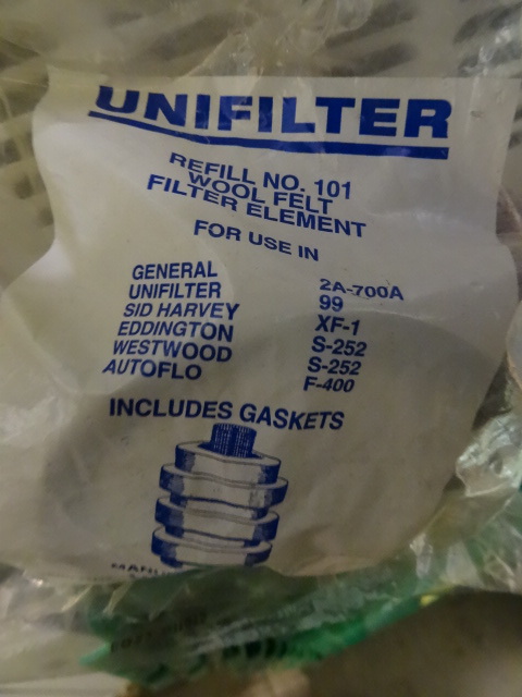 NEW Qty 4 Unifilkter Wool Felt Filter Element with Gaskets for General 2A-700A and more, Se photos