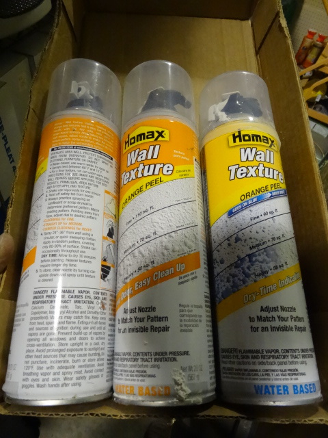 NEW Qty 3 Cans Homax Wall Texture Spray Orange Peel