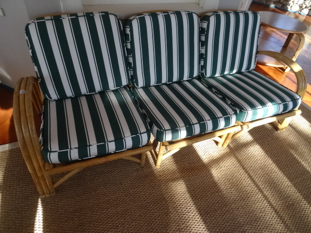lot 18 image: Bamboo Couch