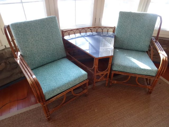 lot 21 image: Bamboo furniture.