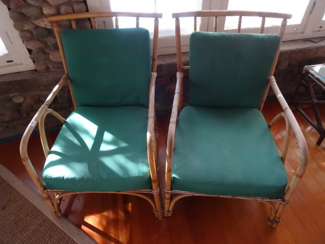 lot 23 image: Bamboo chairs
