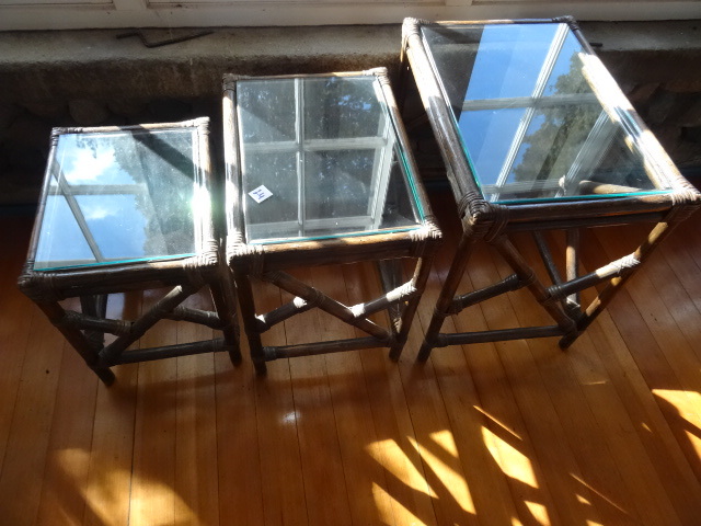 lot 24 image: Bamboo tables