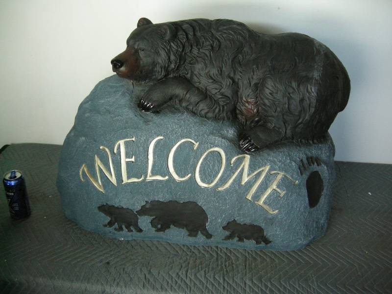 Black Bear Welcome Statue