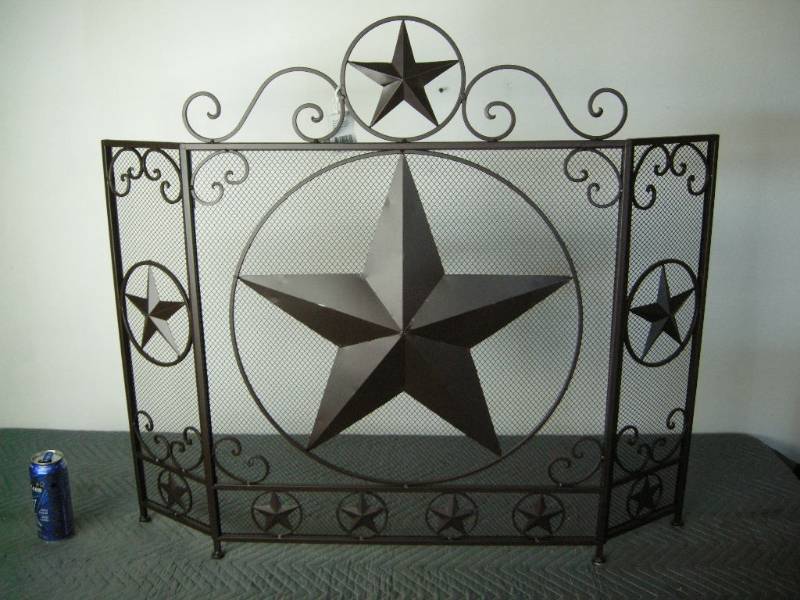 Metal Star Fire Screen