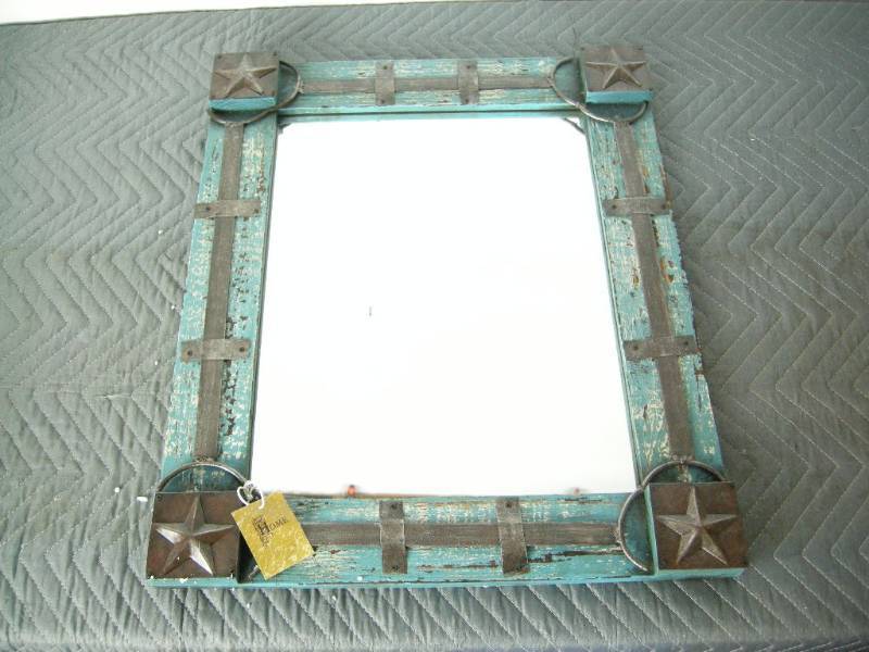 Distressed Wood Mirror