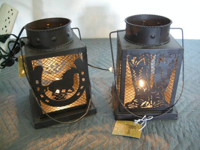 Pair Western Lamps