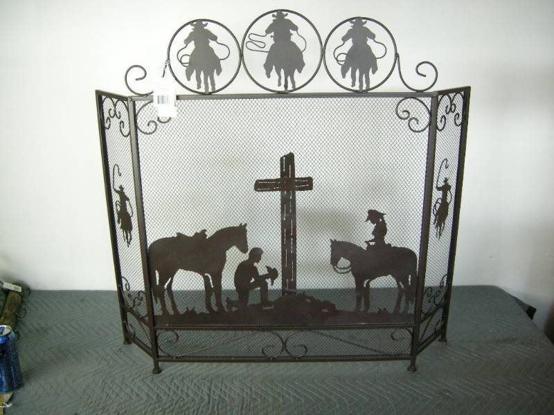Praying Cowboy Firescreen