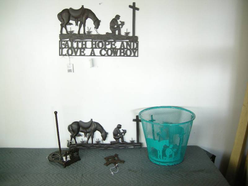 Metal Praying Cowboy Items