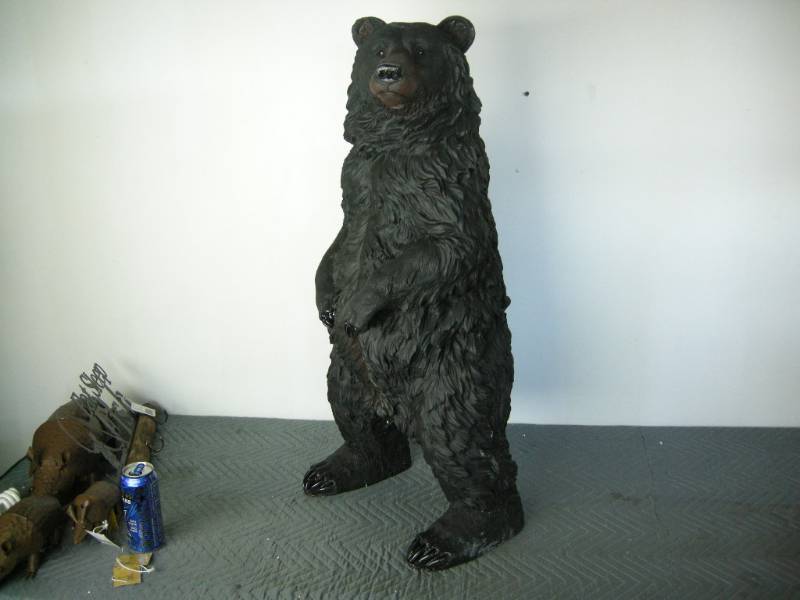 Standing Black Bear Figure