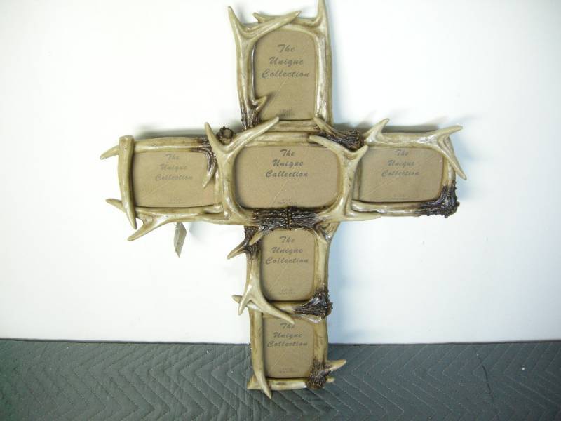 Antler Cross Picture Frame