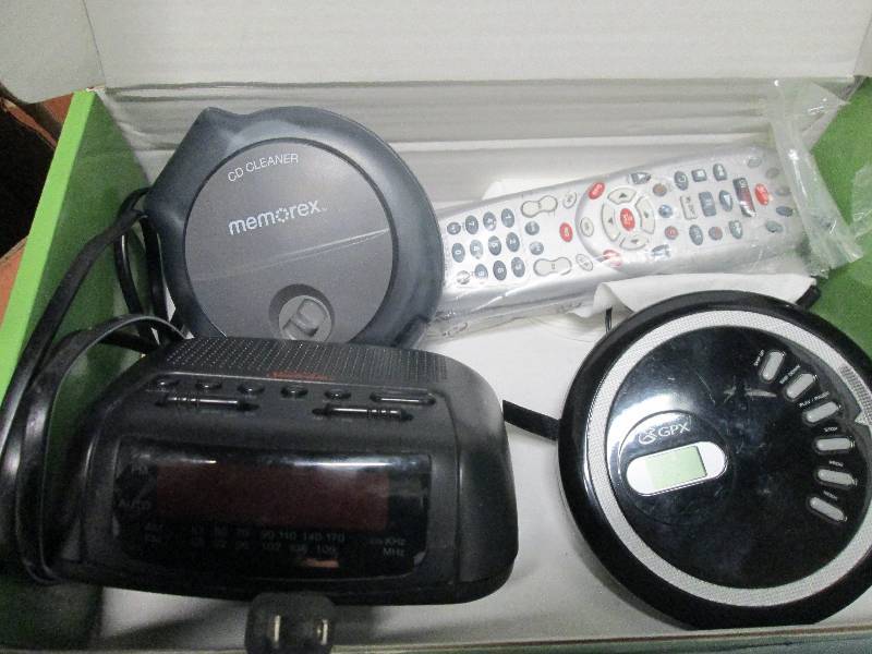 lot 74 image: Alarm Clock, CD Cleaner, Walkman an...
