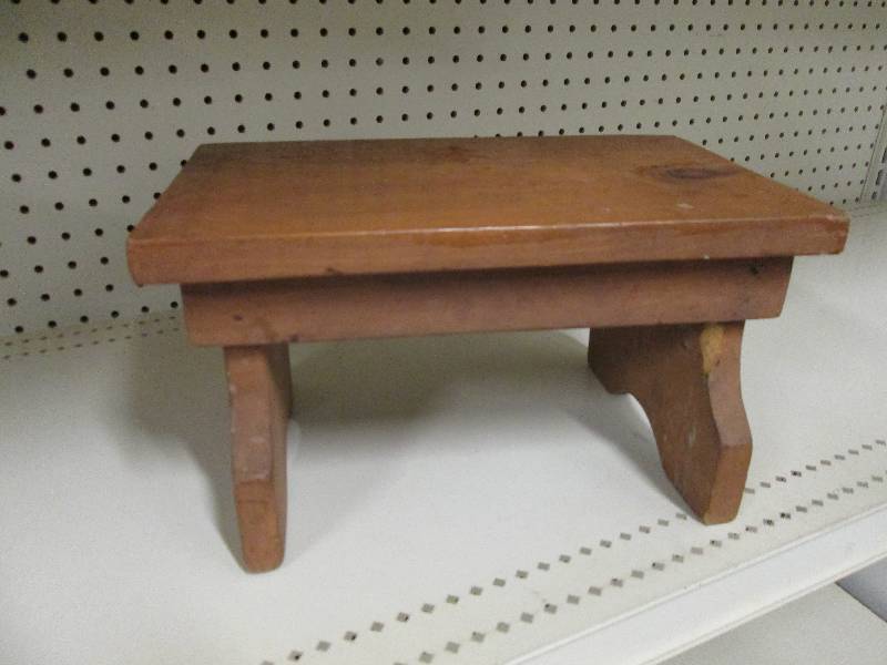 lot 75 image: Small bench step stool wooden...