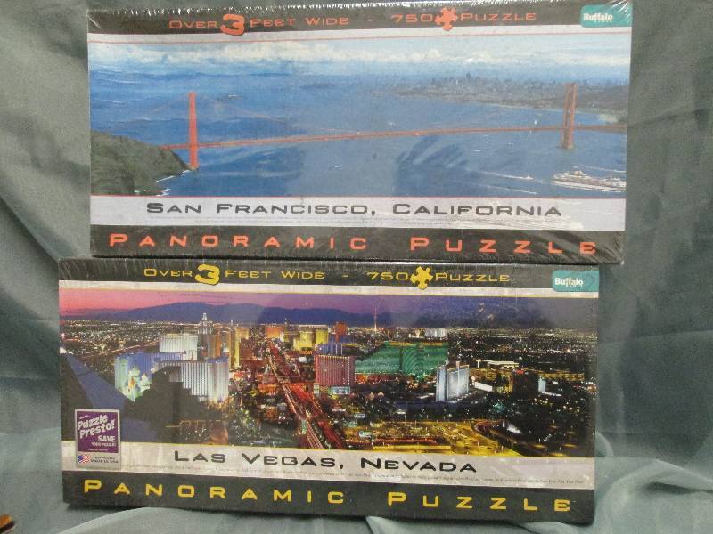 lot 84 image: 750 piece puzzles, San Francisco an...