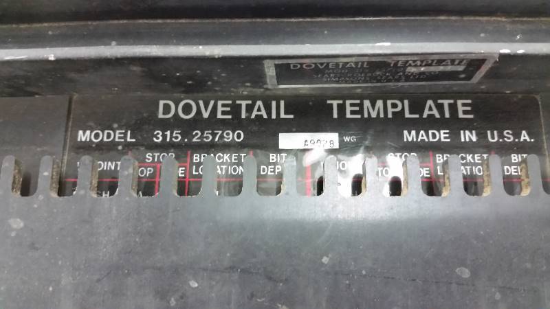 lot 11 image: Dove Tail Template