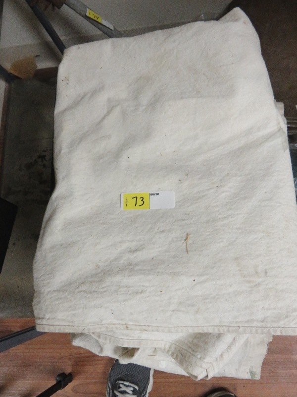 lot 73 image: 2 Large Canvas Painters Tarps