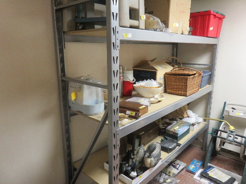 lot 96 image: Large Heavy Duty Metal Shelving
