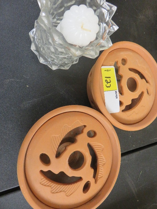 lot 123 image: Candle & Mosquito Coil Holders