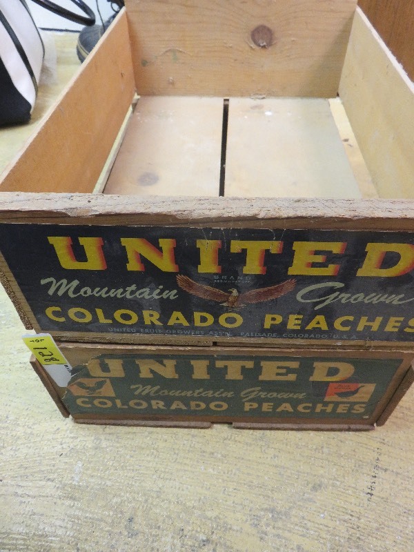 lot 128 image: 2 Vintage Wooden Crates