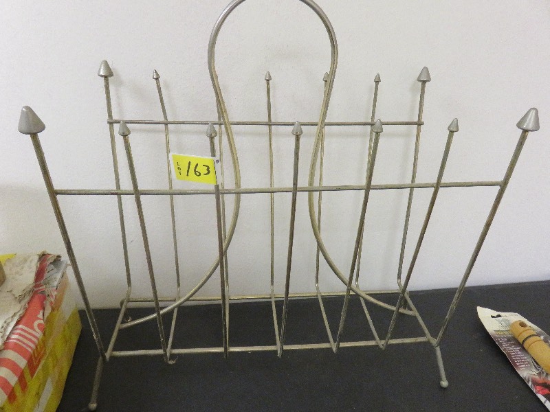 lot 163 image: Vintage Metal Magazine Holder
