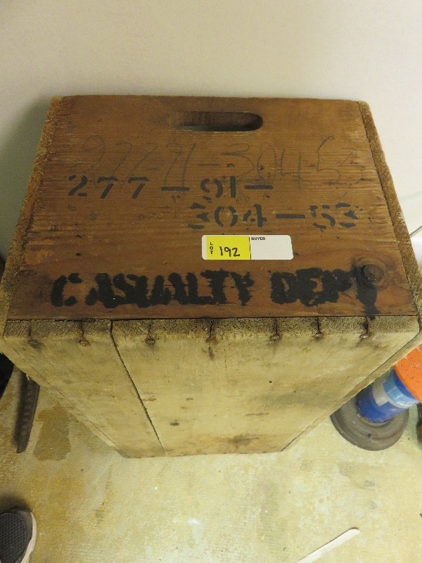 lot 192 image: Military Wooden Crate