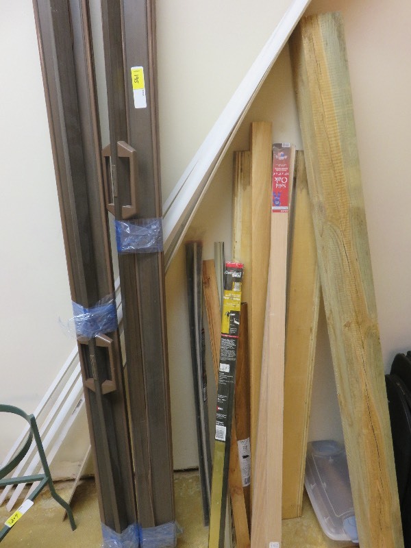 lot 195 image: Lot of Door Trim & 2 Folding Doors
