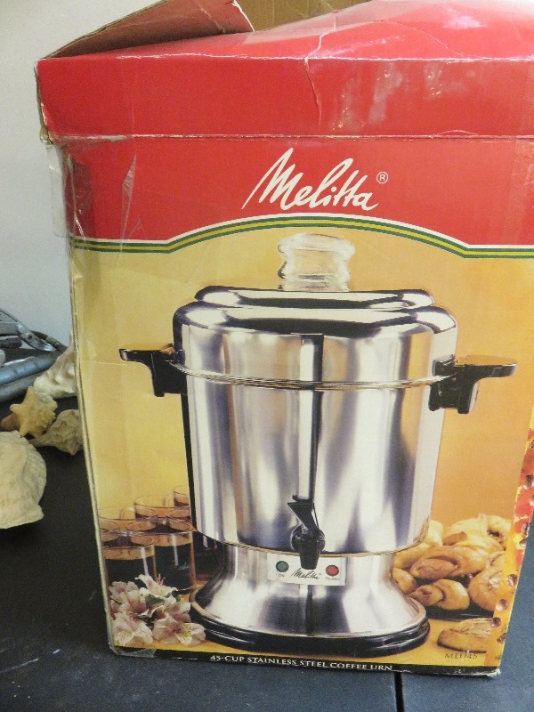 lot 212 image: Mellitta 45 cup Stainless Steel Coffee Urn