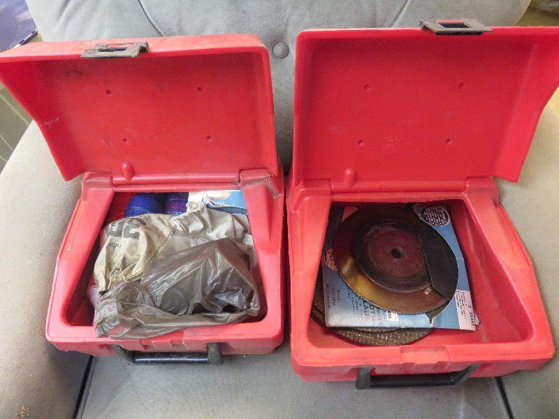 lot 223 image: Vintage Auto Kit, Saw Blades & Baler Twine