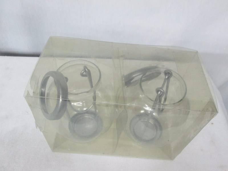 lot 79 image: 2 - Glass Candle Holders