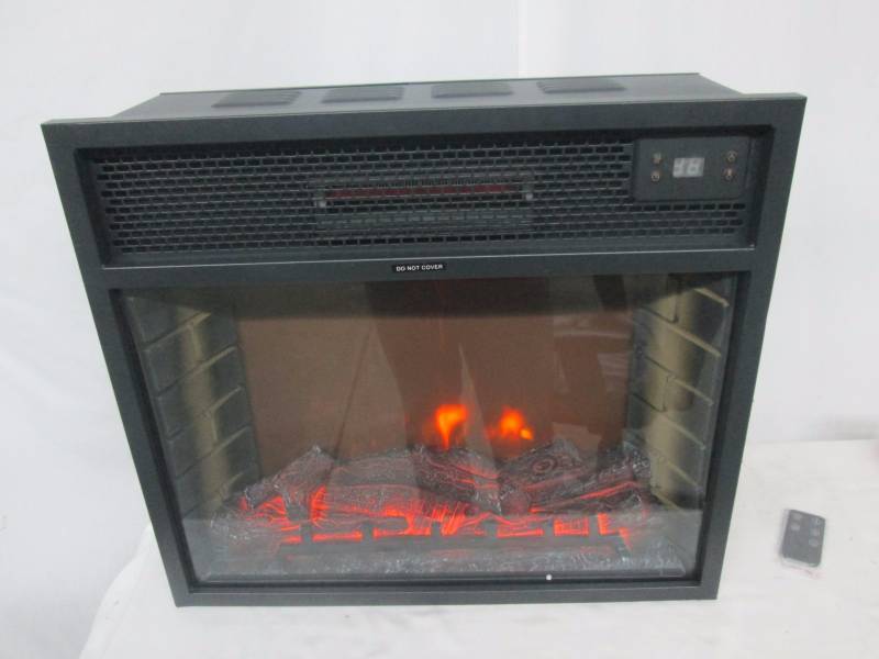 lot 7 image: Electric Fireplace Mantel Insert