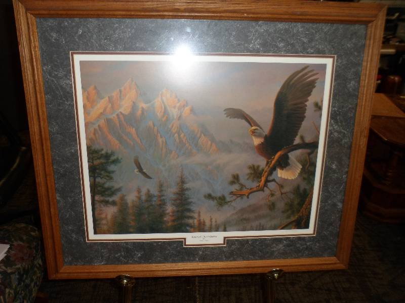 lot 38 image: Framed Sacred Mountains Print by Mary Pettis