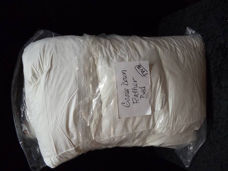 NEW Goose Down Feather Bed - TWIN
