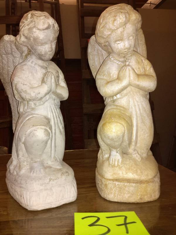 2 Cement Angels, About 1 ft hi
