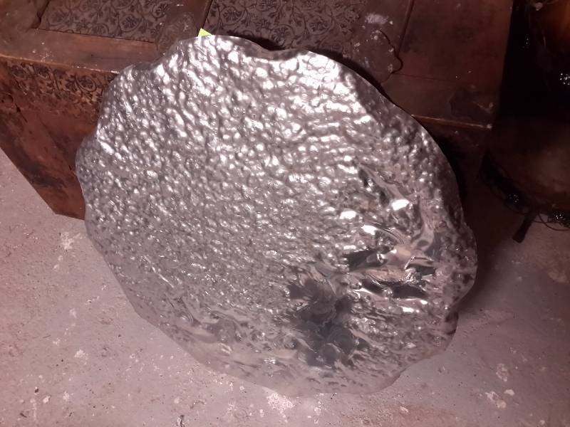 Hammered Aluminum serving tray