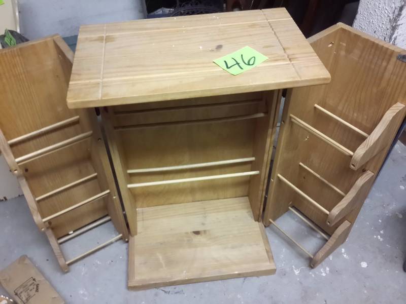 Solid wood, pine media cabinet