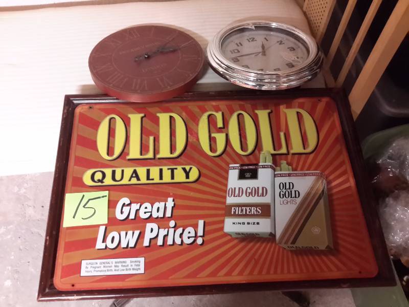 Old Gold Cigarette advertisement, Picadilly clock, Neon Clock